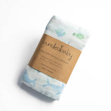 Load image into Gallery viewer, Under the Sea Bamboo Muslin Swaddle
